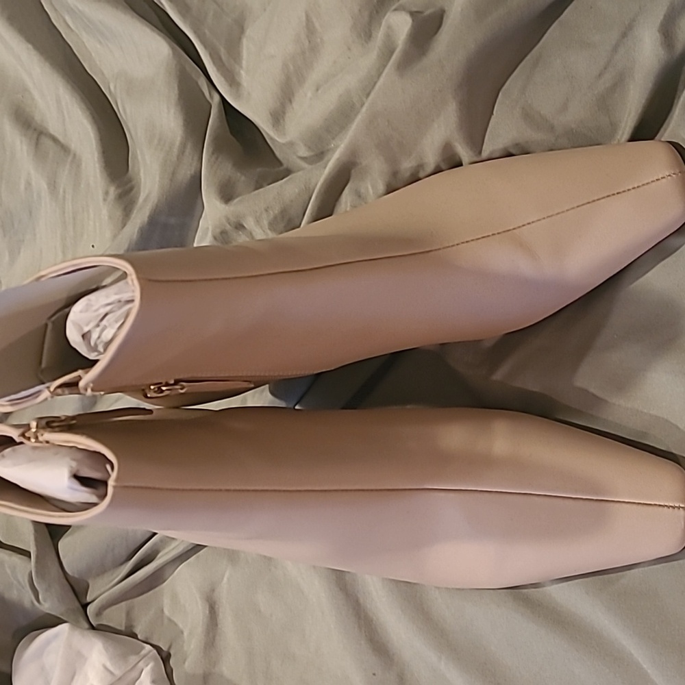 Mango Cream Ankle Boots Size 8.5